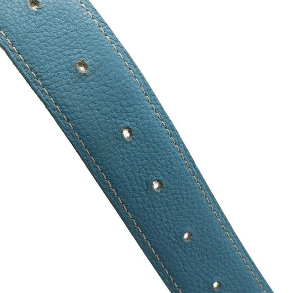 HERMES Maltre H Belt, Reversible Leather, Black, Blue Jean, #100, F Stamp main image 4